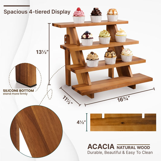 Tidita plateau gros plan révélant texture d'acacia résistante