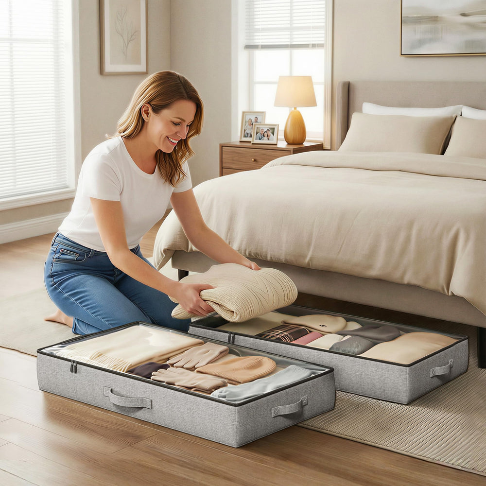 TidyCorner boîte rangée sous canapé optimisant l'espace de la pièce