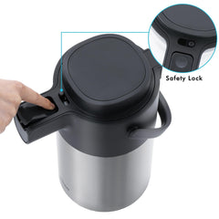 Tiken airpot large bouche ouverte facilitant remplissage et nettoyage rapide
