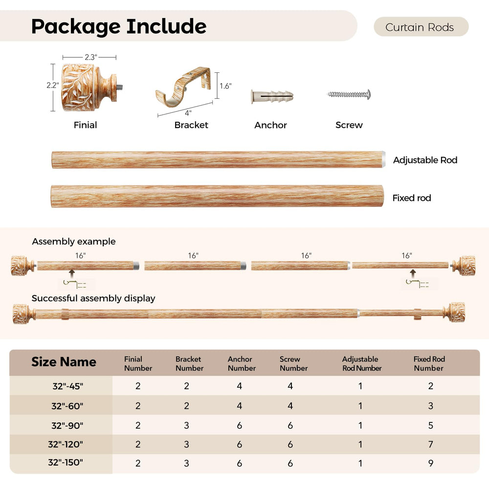 Time Forest supports et vis inclus montrant kit d'installation complet et simplicité