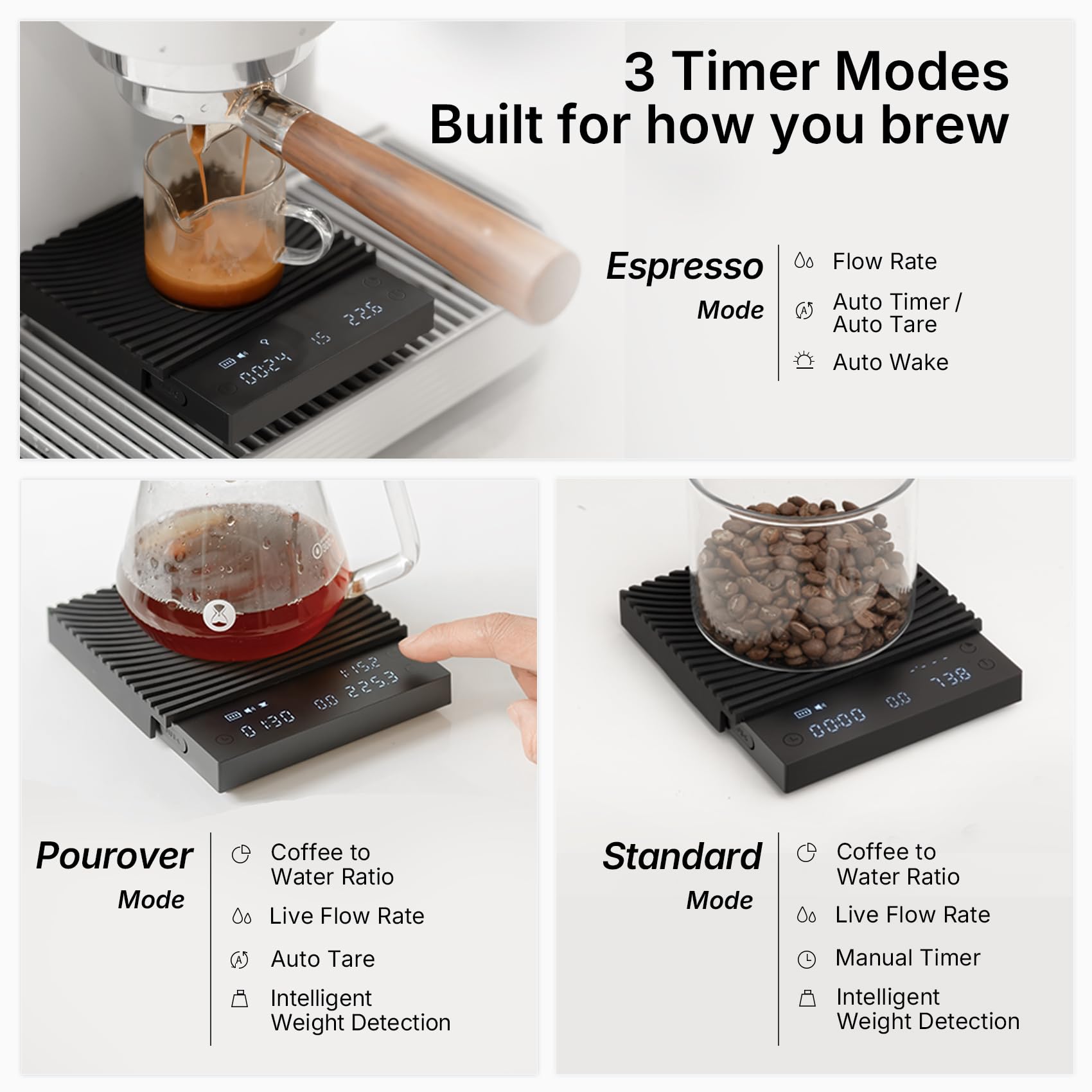 TIMEMORE Basic 3 plateau texturé démontrant surface stable et nettoyage simple