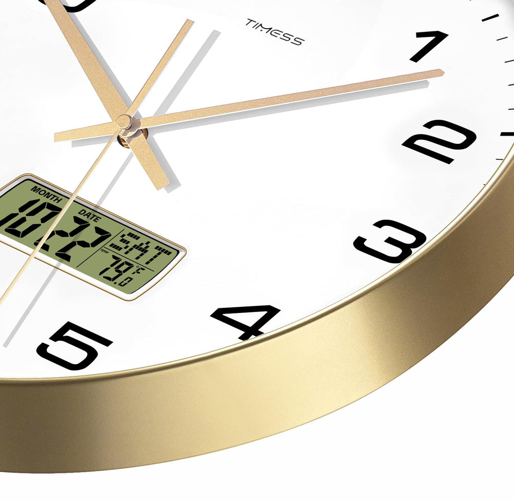 TIMESS écran LCD affichant calendrier perpétuel et température en °F pour consultation rapide