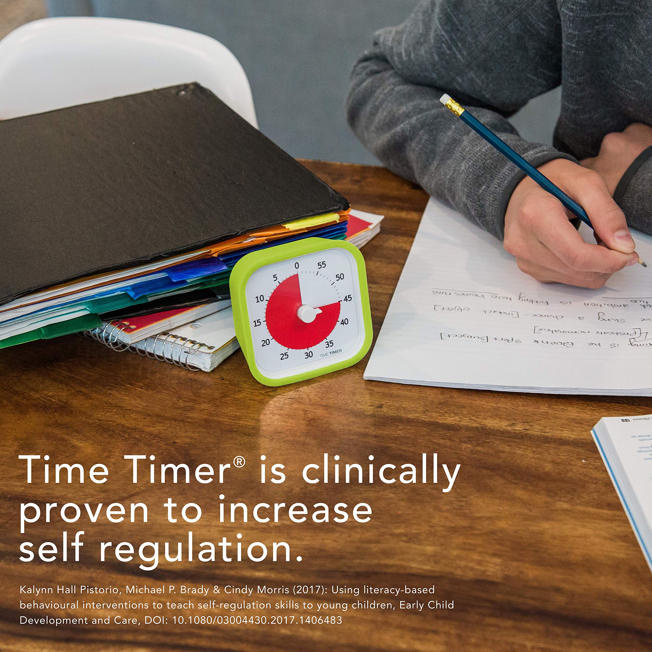 TIME TIMER MOD gros plan sur le disque rouge illustrant la perception claire du temps