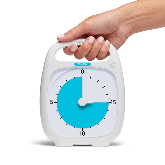 TIME TIMER vue frontale claire montrant le disque rouge pour une gestion du temps facile
