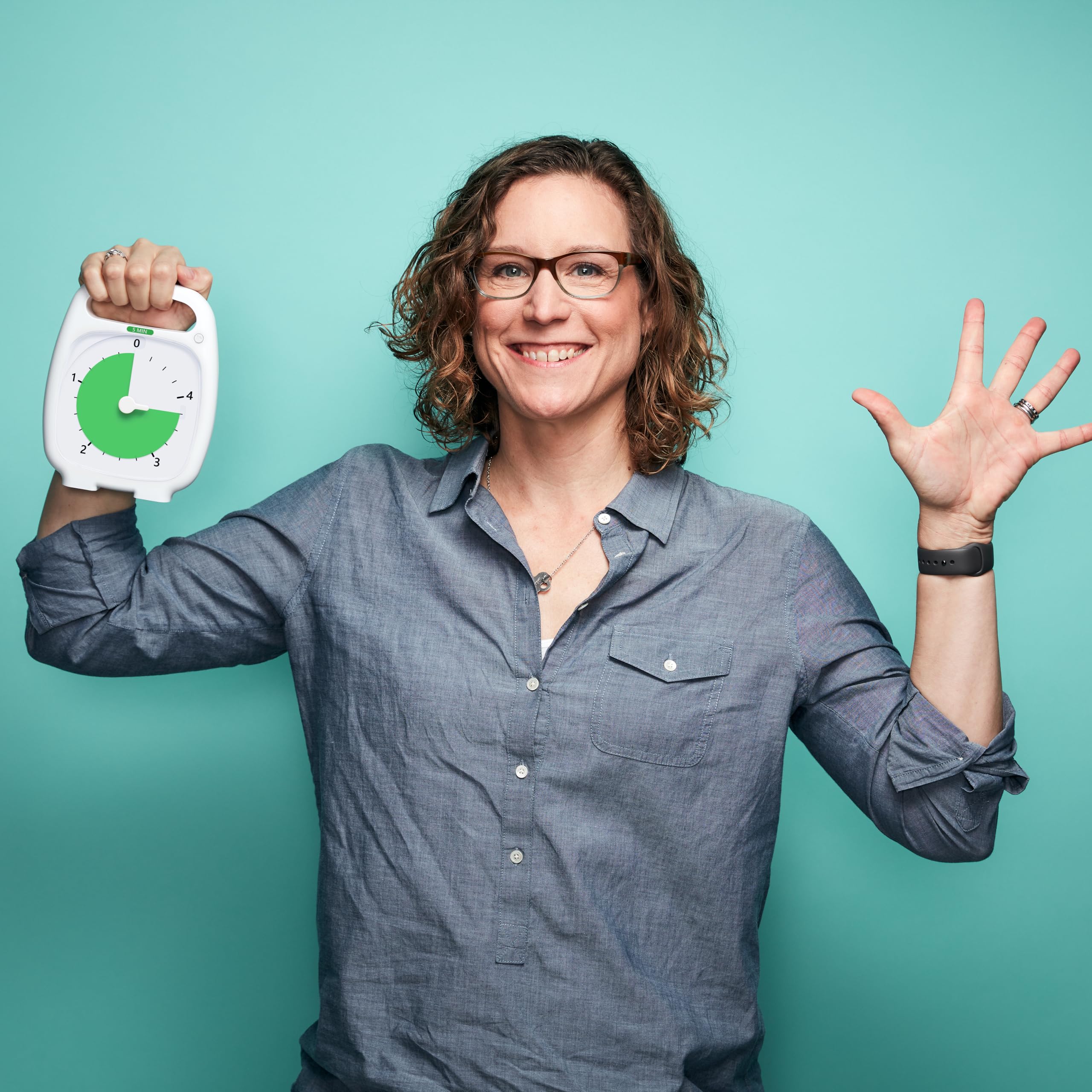 TIME TIMER gros plan sur disque coloré, visibilité maximale pour enfants