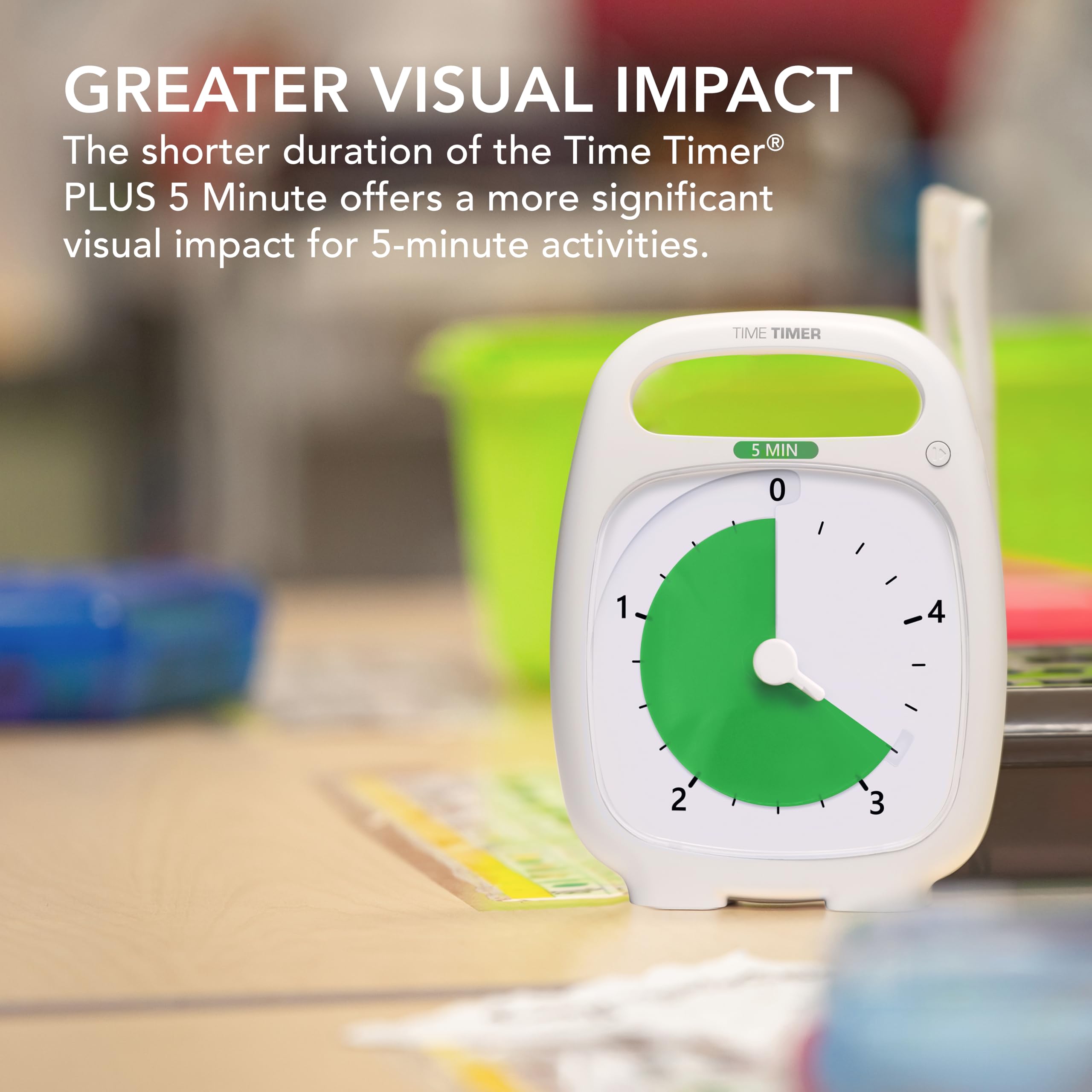 TIME TIMER profil avec poignée portable, transport facile entre pièces