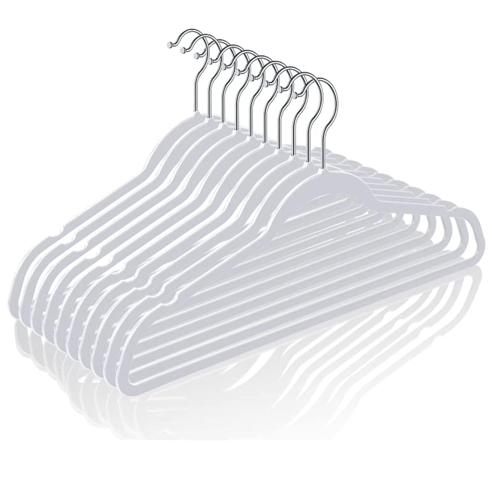 TIMMY lot de 50 cintres face avant montrant uniformité et gain de place