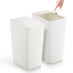 TIPGO corbeille face avant blanche montrant design étroit et gain d'espace