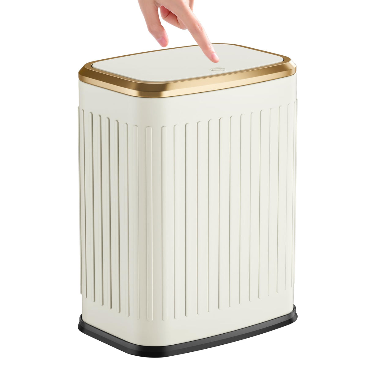TIPGO poubelle face avant crème, design compact et gain de place