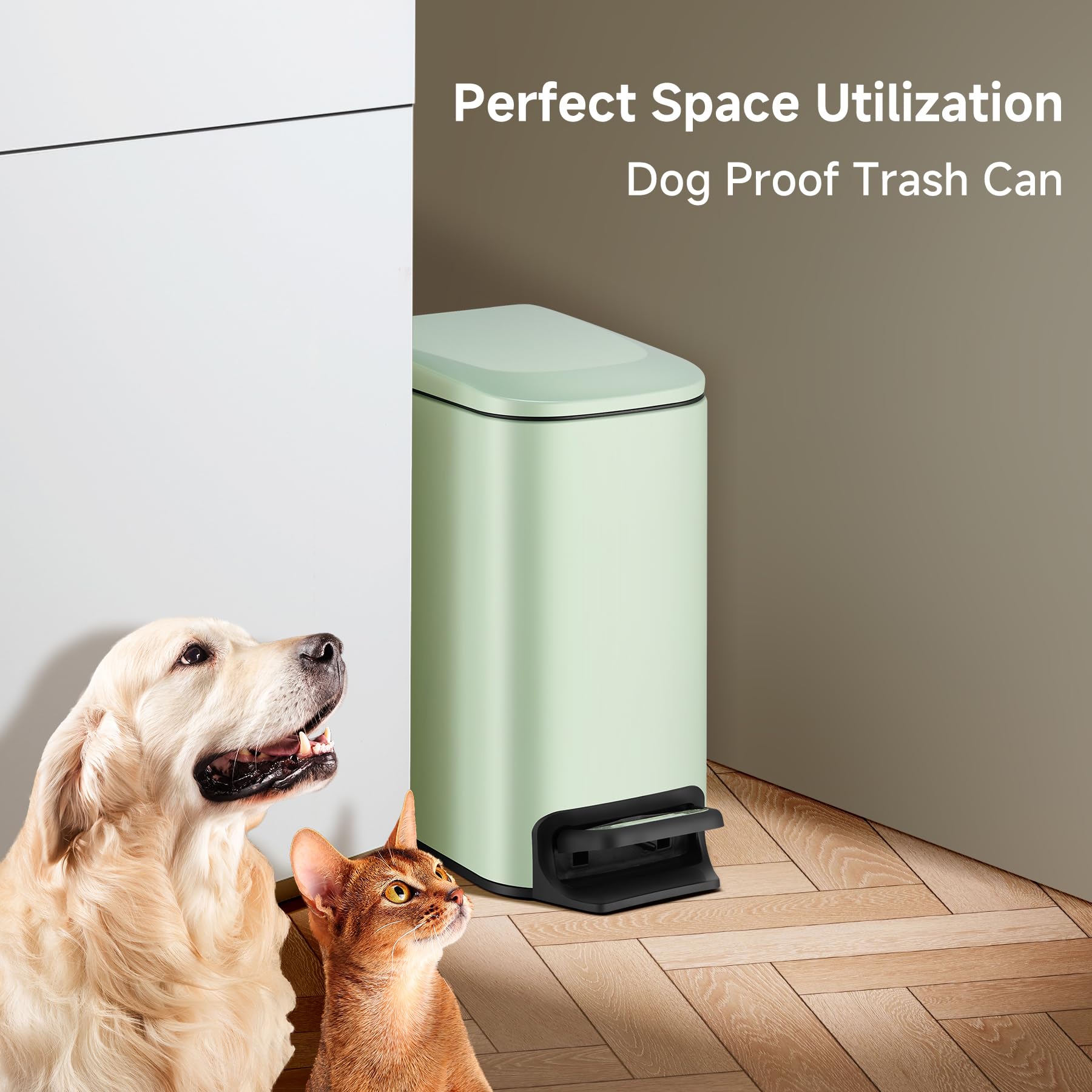 TIPGO poubelle ouverte tenue à 90°, pratique pour tri temporaire