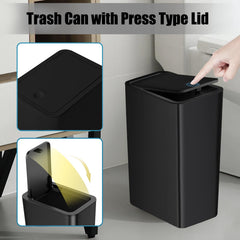 TIPGO poubelle utilisée dans une salle de bain compacte pratique