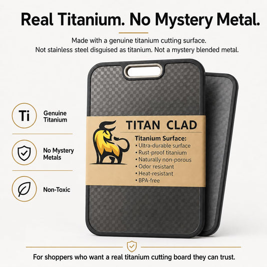 TITANCLAD gros plan sur surface titane résistant aux rayures pour hygiène
