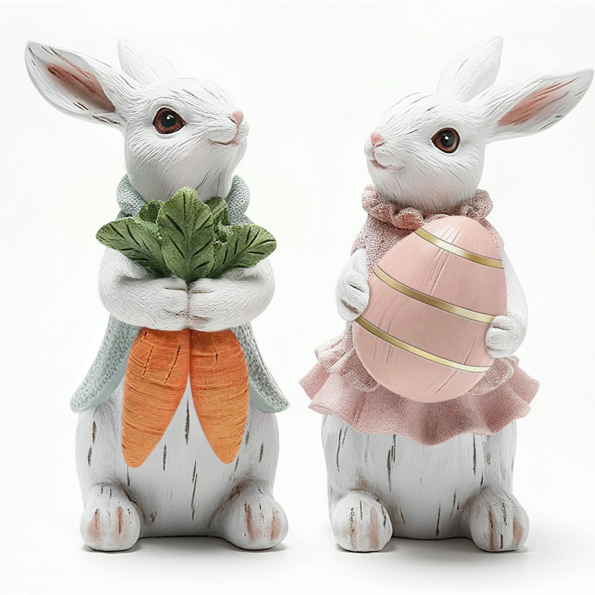 TiTnBd lapin de face sur fond neutre montrant élégance décorative