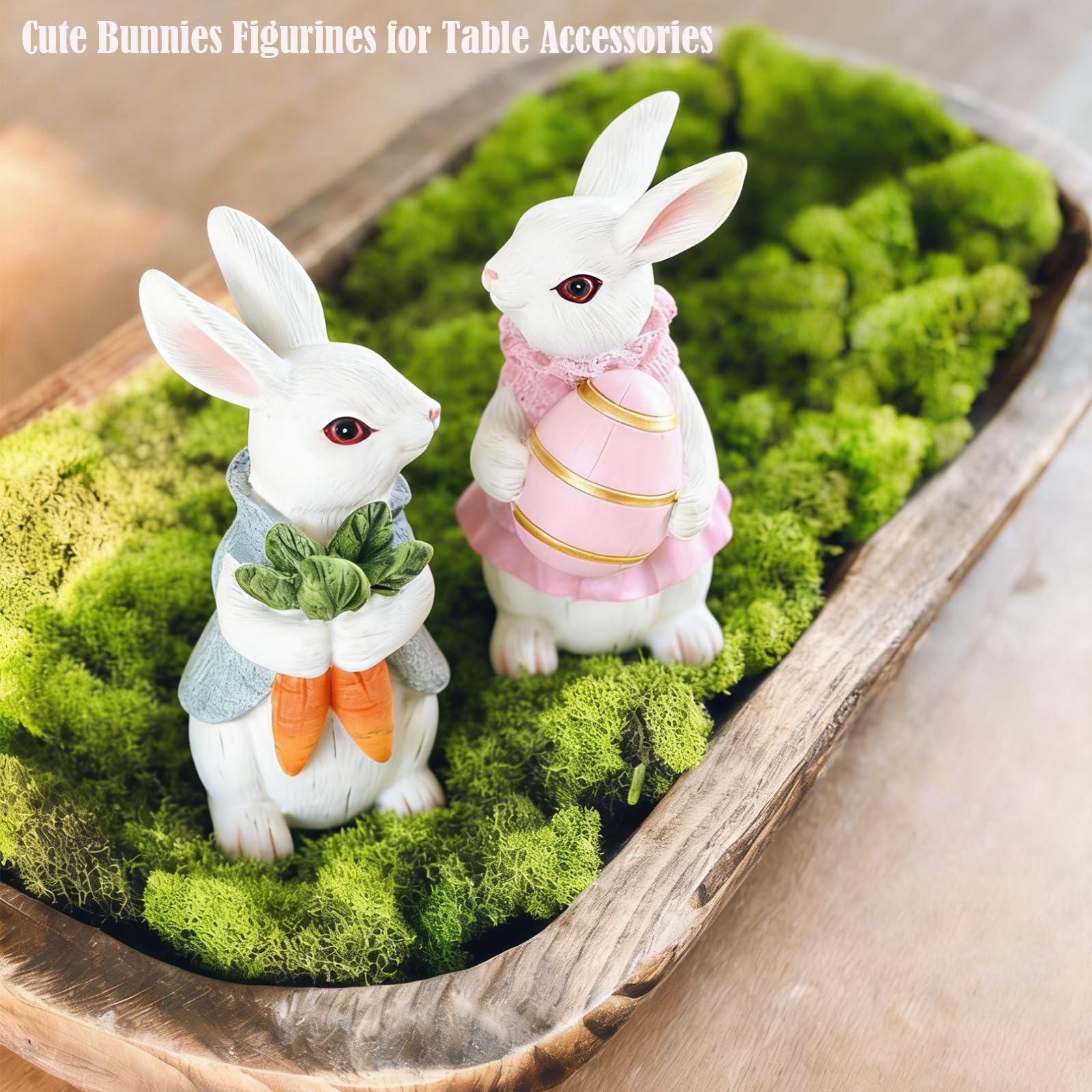 TiTnBd lapin sur table de Pâques entouré d'œufs pour harmonie saisonnière