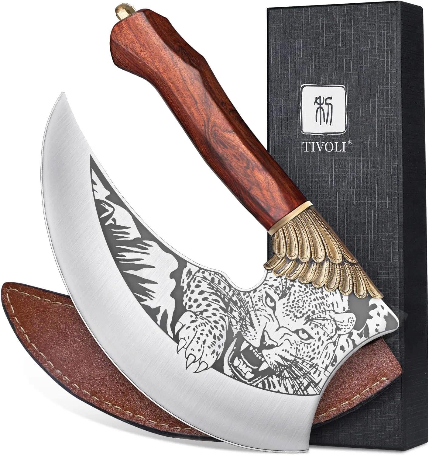 TIVOLI couteau Ulu face avant montrant design et utilité