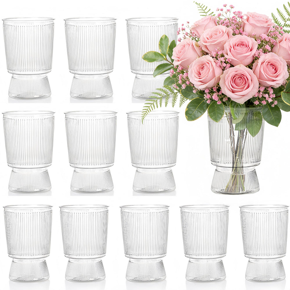 Tlence vase face plein montrant l'apparence verre et l'élégance pratique