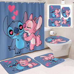 TOCKFIT rideau de douche 72x72 montrant motif Stitch et protection imperméable
