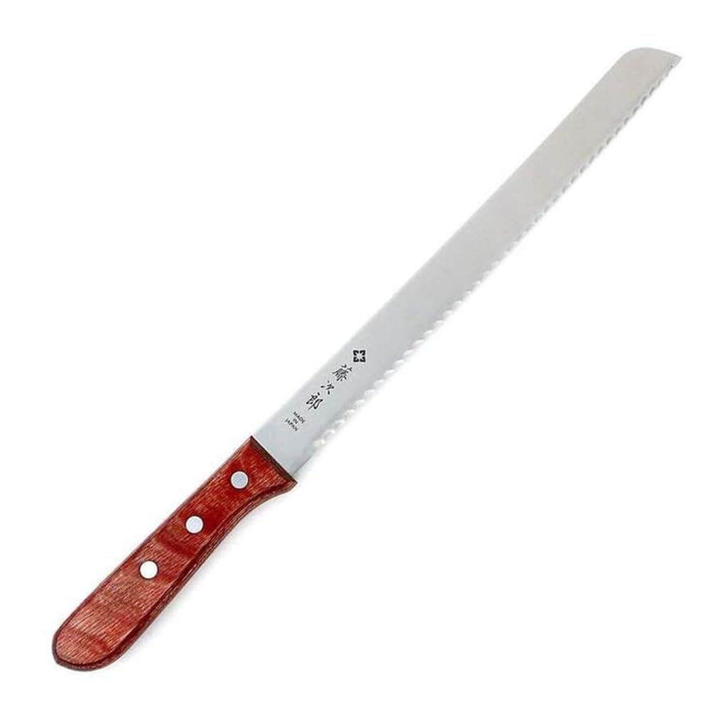 Tojiro couteau à pain face entière montrant finition et tranchant durable