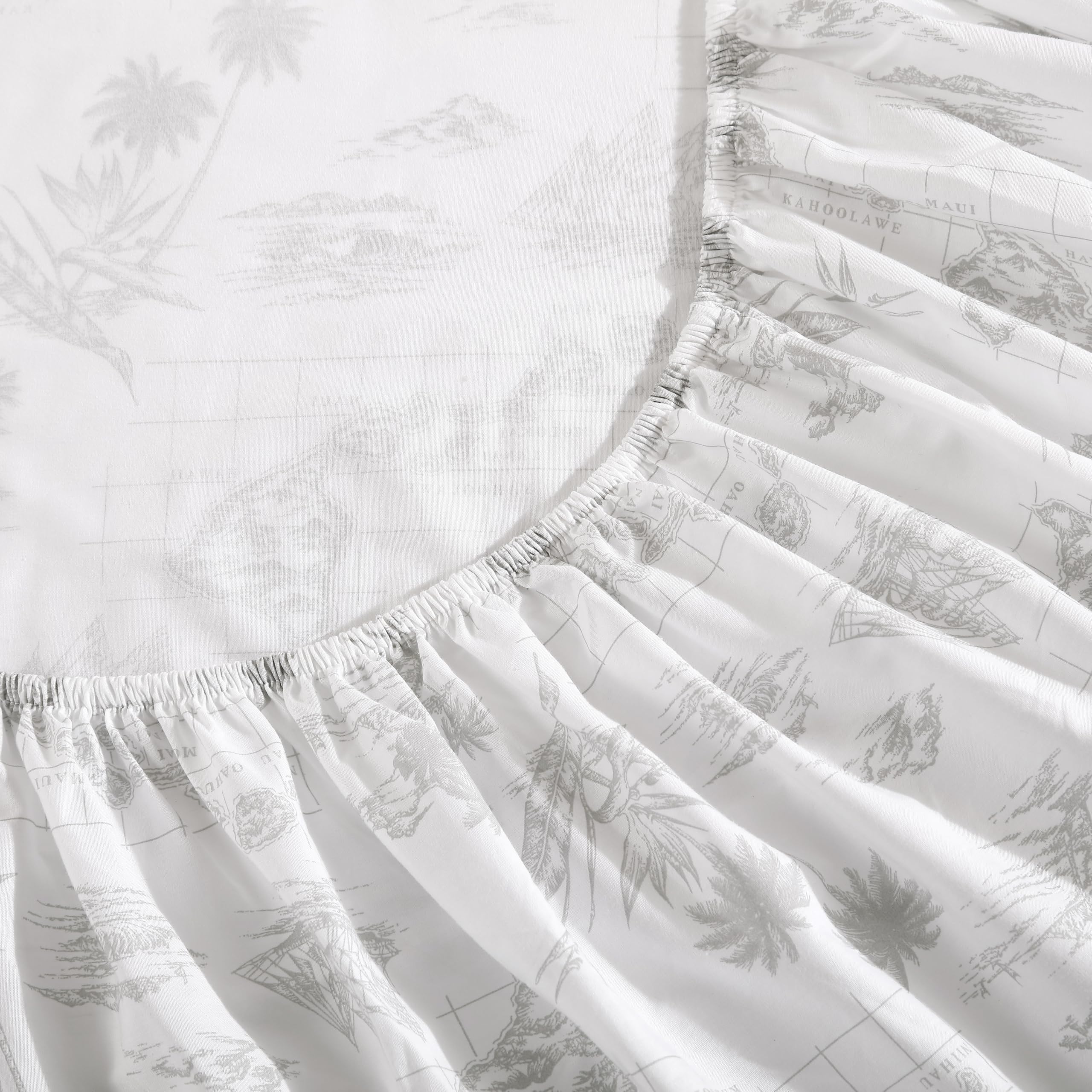 Tommy Bahama percale gros plan révélant texture fraîche et respirante