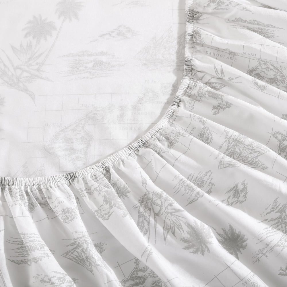 Tommy Bahama percale gros plan révélant texture fraîche et respirante