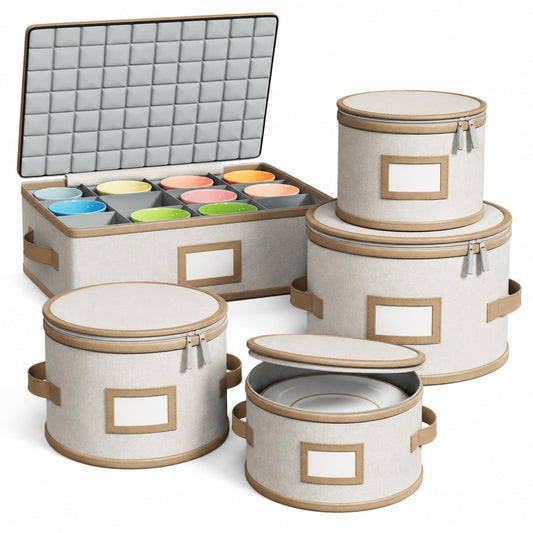 TomVista coffret avant beige montrant protection et design élégant