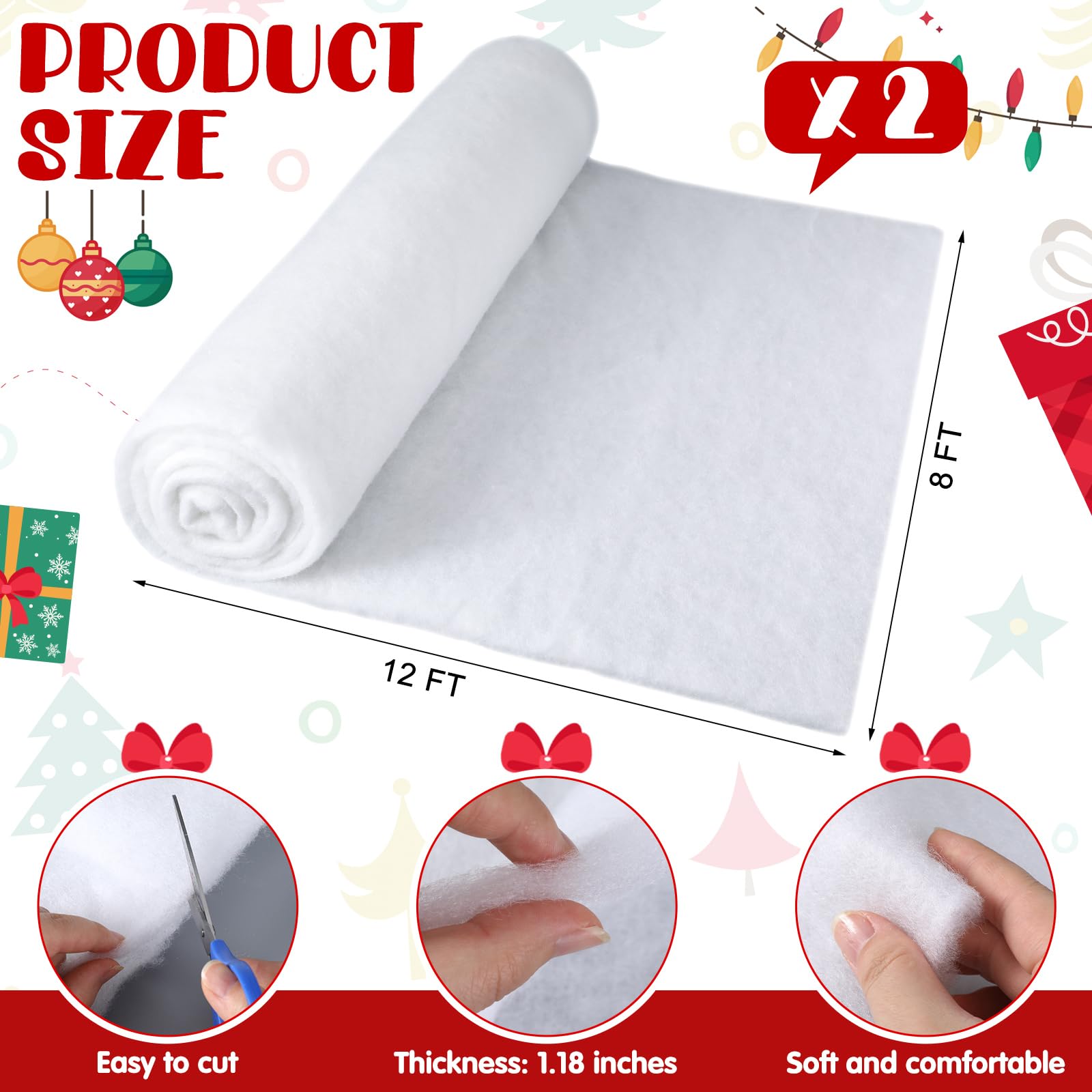 Tondiamo couverture neige gros plan texture douce montrant réalisme décoratif