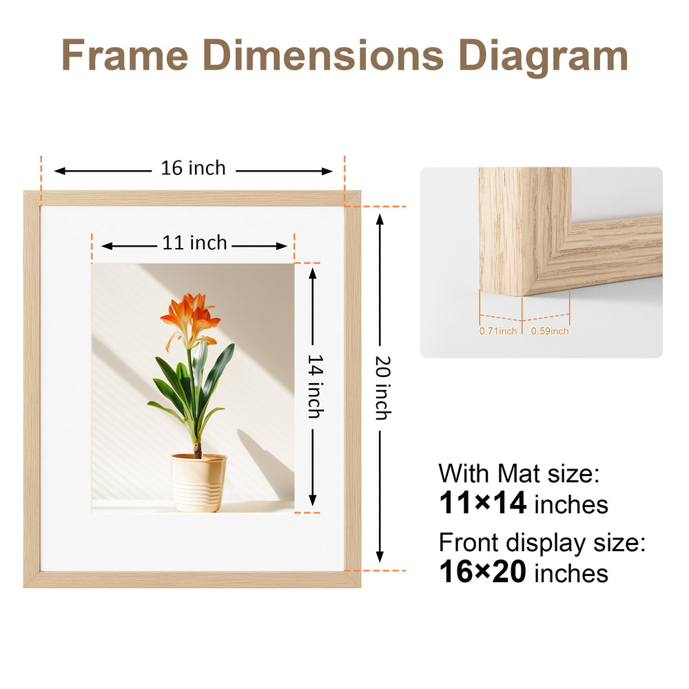 TONES FRAME DESIGN détail du passe‑partout 11x14 garantissant un affichage centré et net