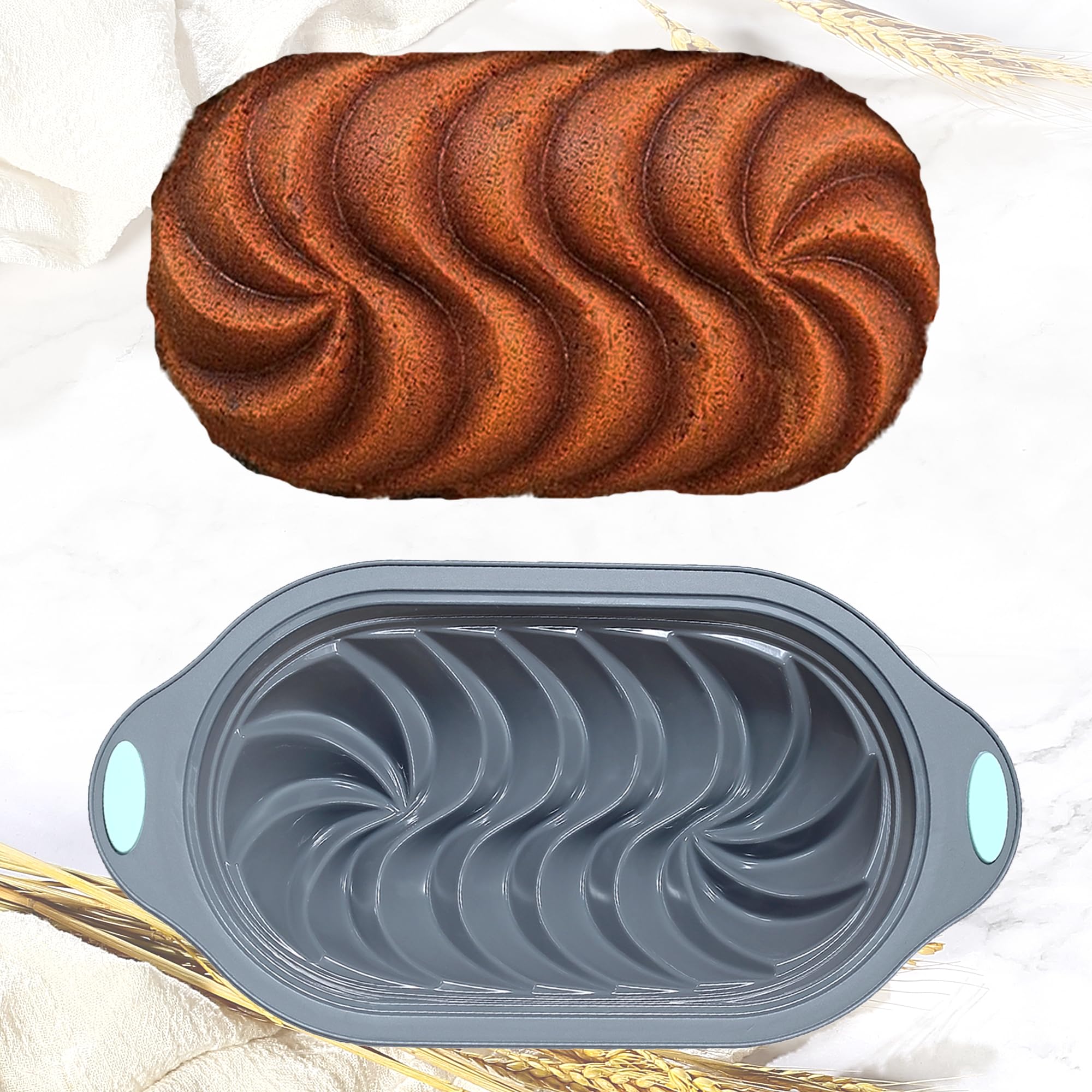 Tongjude moule tenu en main pour comparaison de taille et portion de six tasses