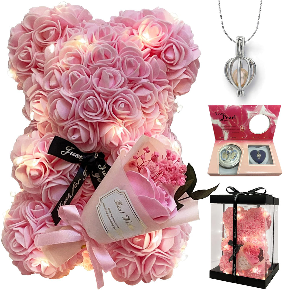 TONGSUNA ourson en roses devant, décor romantique et durable