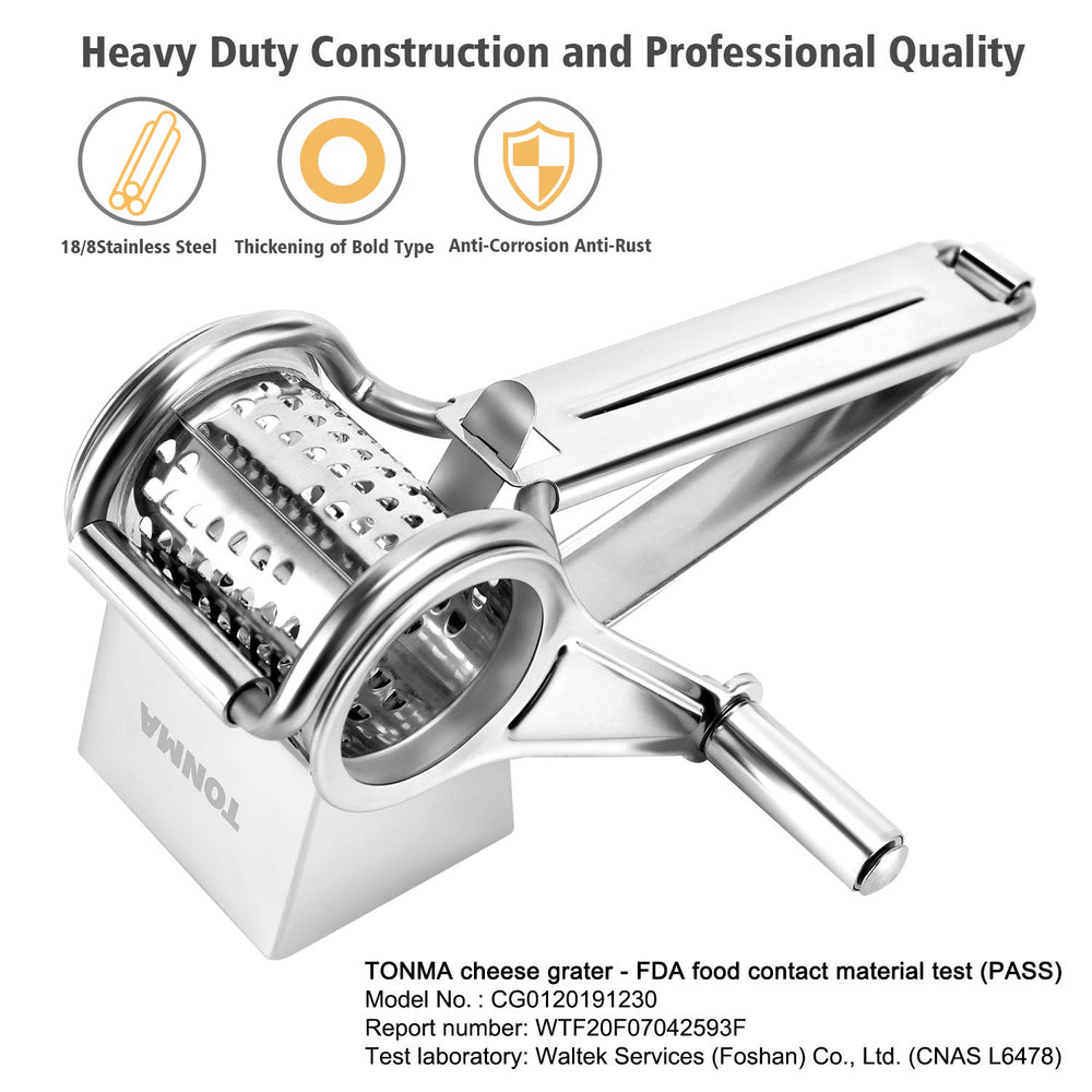 TONMA JP gros plan sur le tambour en acier 304 montrant des lames nettes et durables
