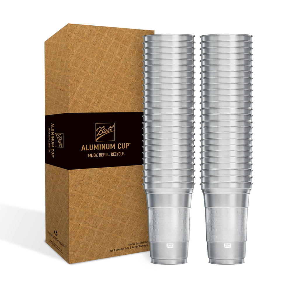 Top Cup gobelet aluminium vue avant et bénéfice réutilisable