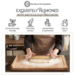 Top Notch Kitchenware rouleau en usage sur pâte assurant étalage uniforme