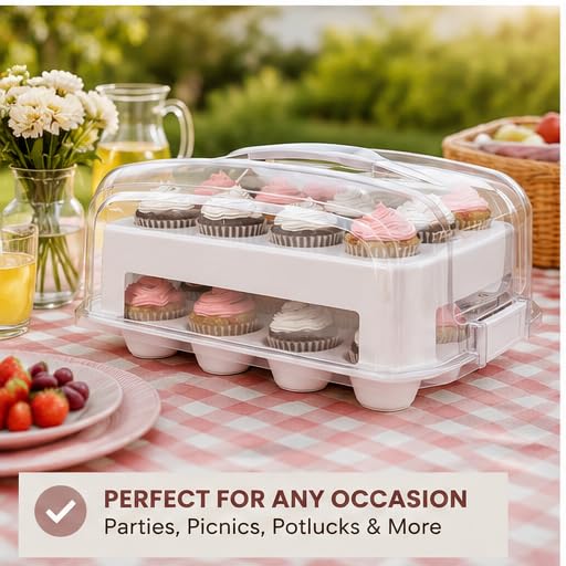 Top Shelf Elements couvercle transparent exposant les cupcakes, visibilité