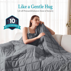 Topblan couverture en usage sur lit queen illustrant confort et ajustement