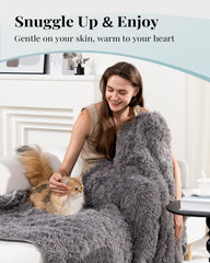 Topblan couverture sur lit queen montrant taille et ajustement