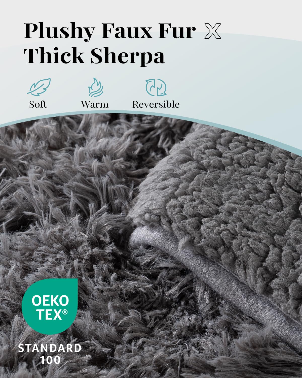 Topblan revers sherpa gros plan offrant chaleur et confort