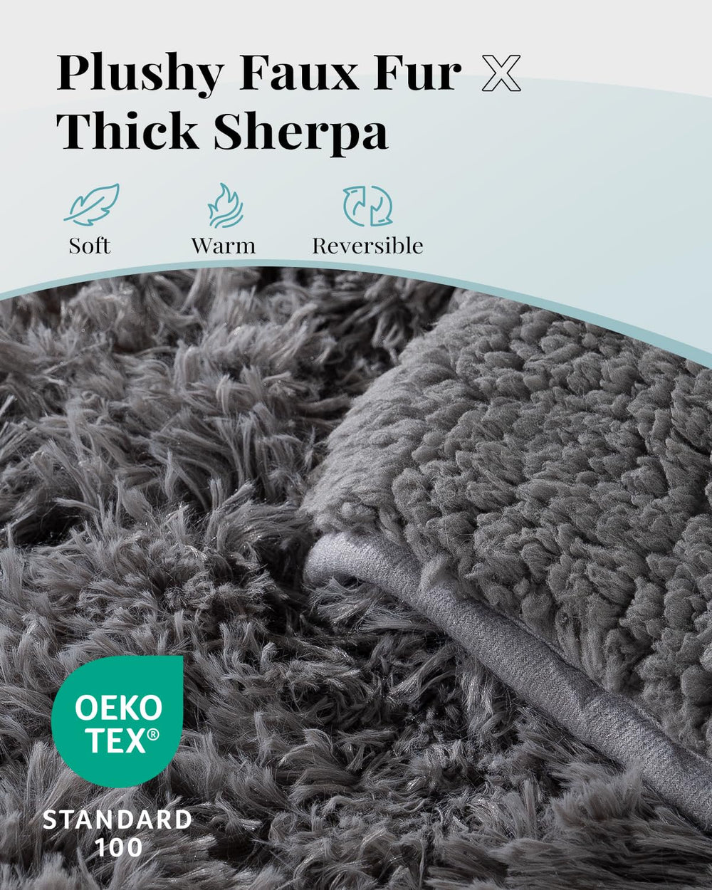 Topblan revers sherpa gros plan offrant chaleur et confort