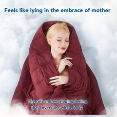 Topcee couverture en usage sur lit queen apportant sensation enveloppante