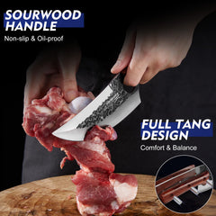 Topfeel couteau boucher en usage découpant viande, coupe nette et contrôle