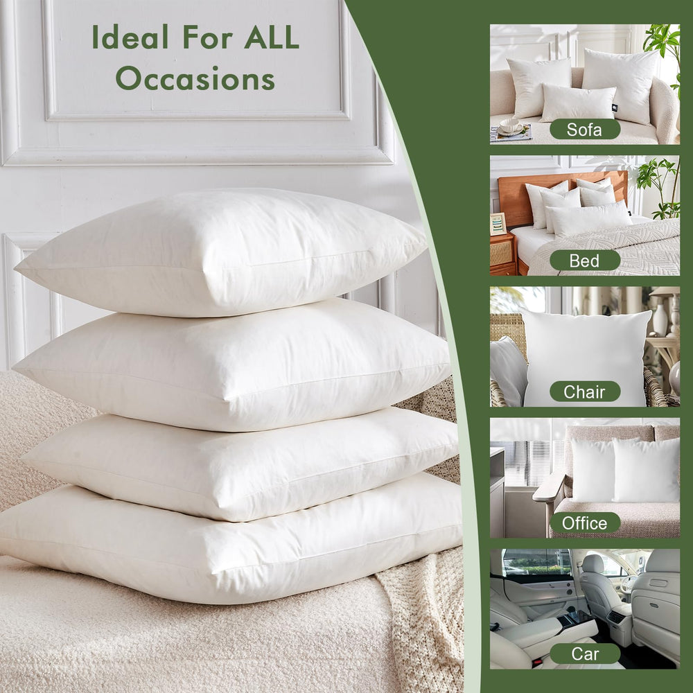 TOPGREEN coussin dans housse sur lit apportant style et moelleux
