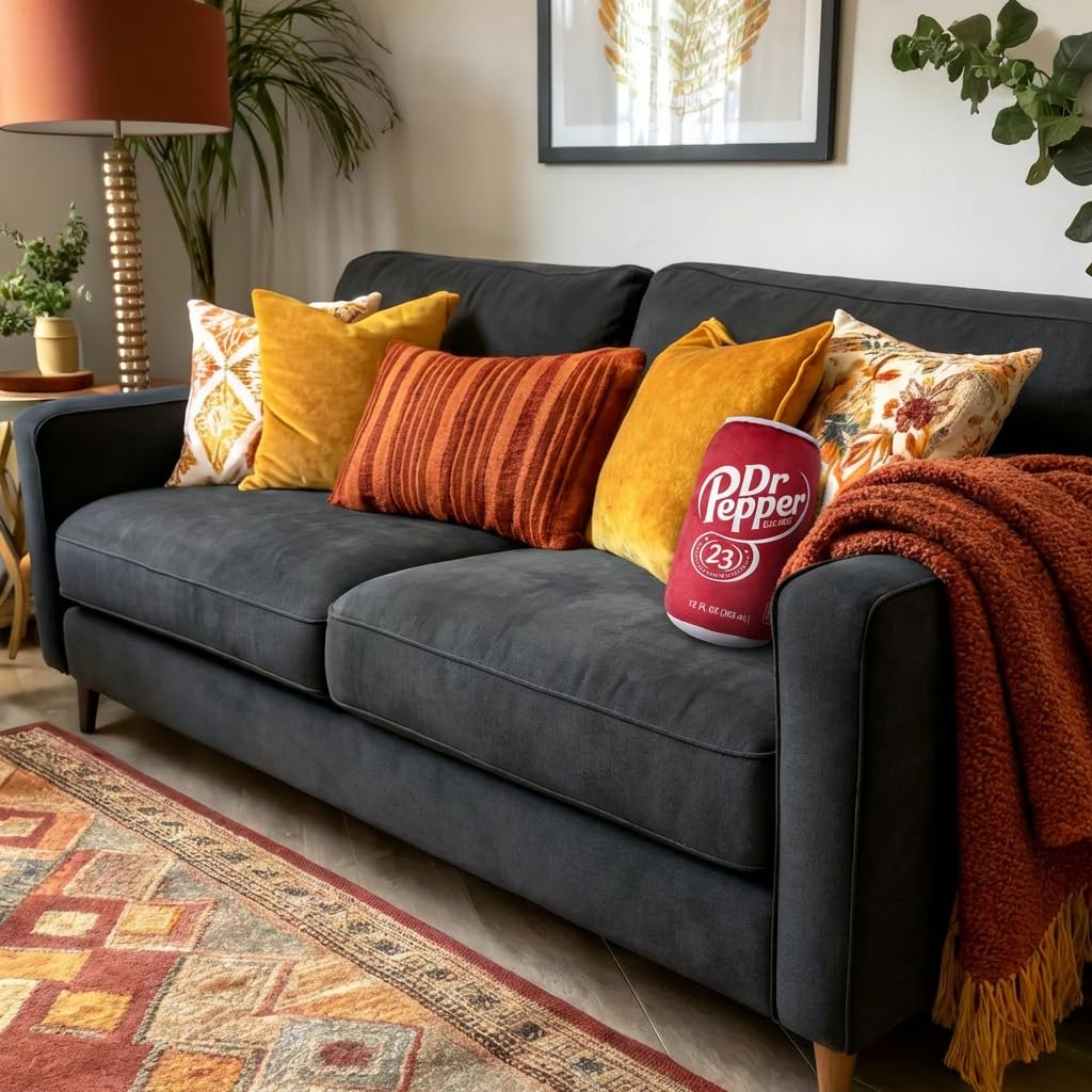 Torendi coussin à côté d'une règle pour échelle, montre dimensions pratiques