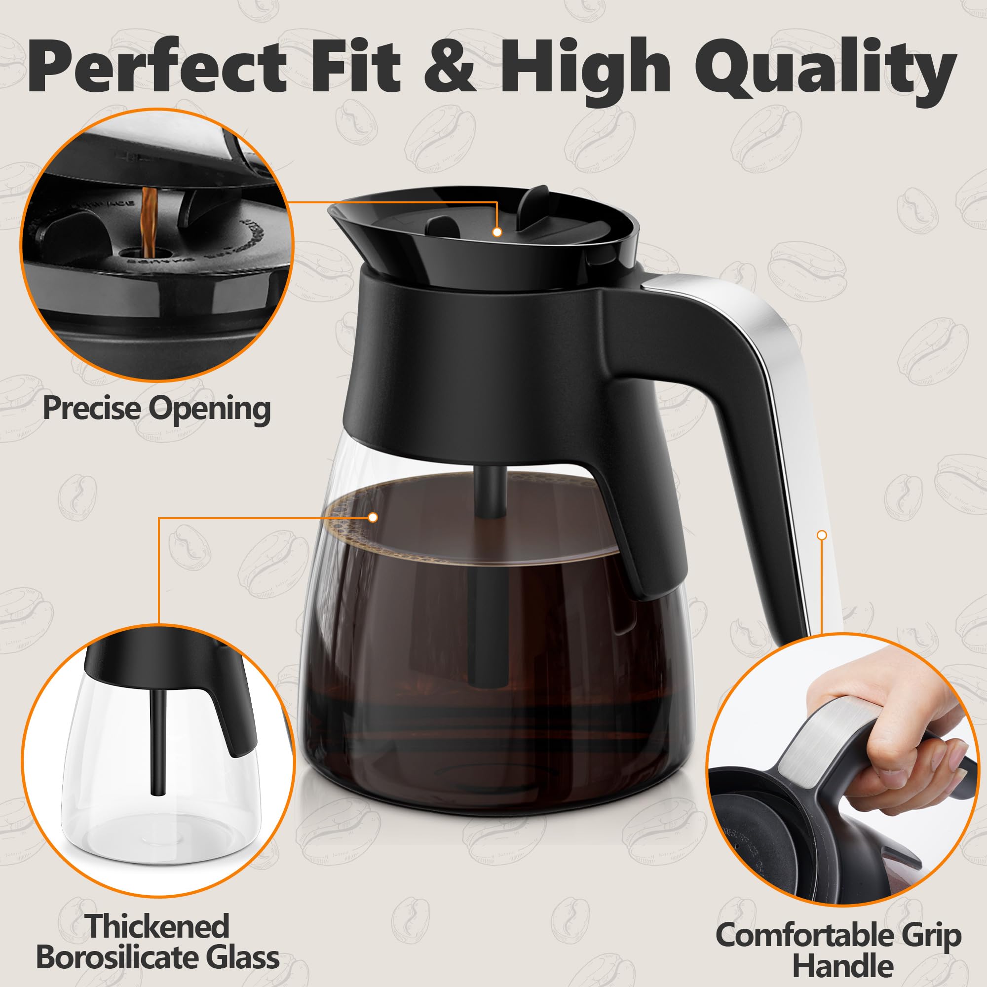 TORETAS couvercle brew-through permettant verser sans retirer la carafe