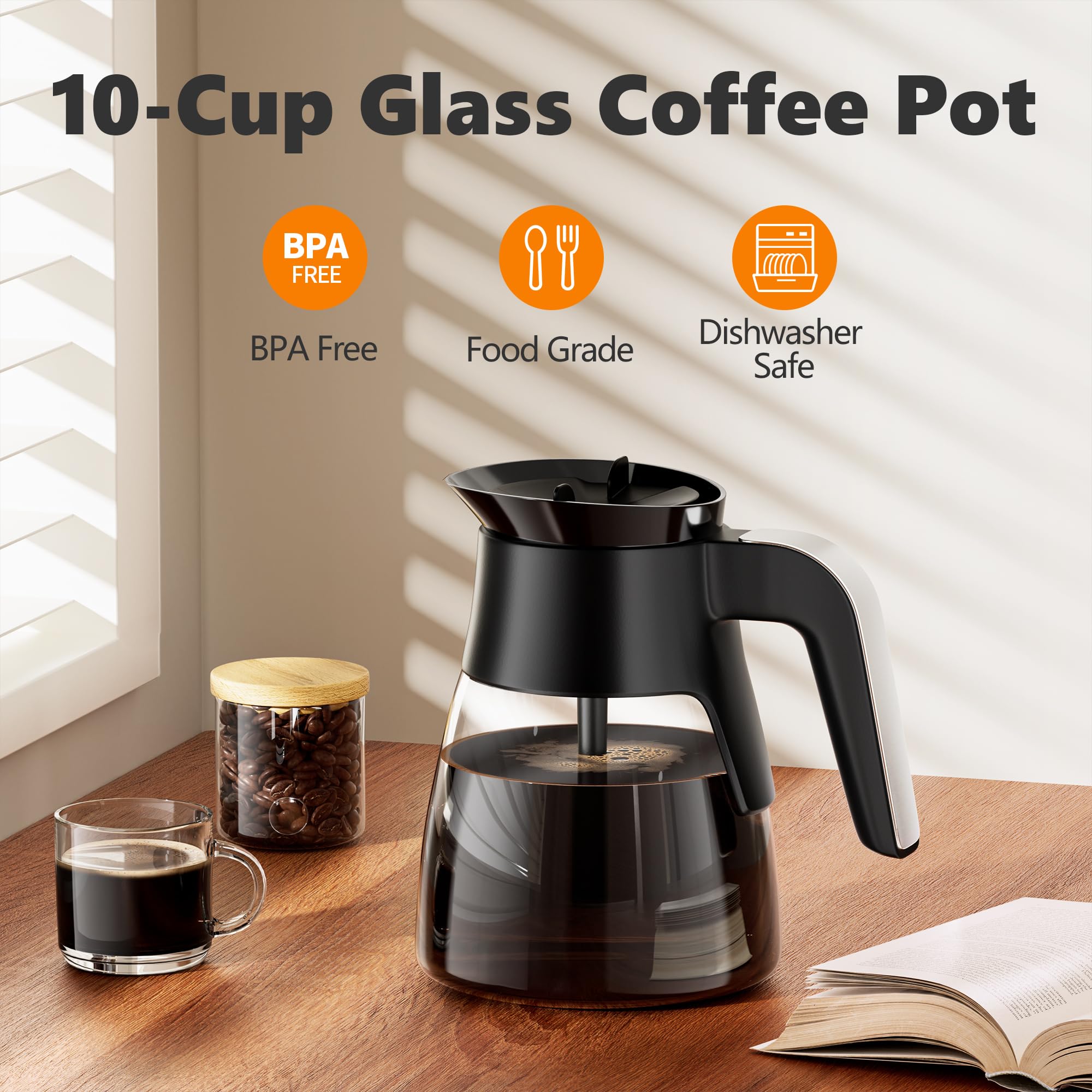 TORETAS gros plan verre borosilicate durable résistant à la chaleur