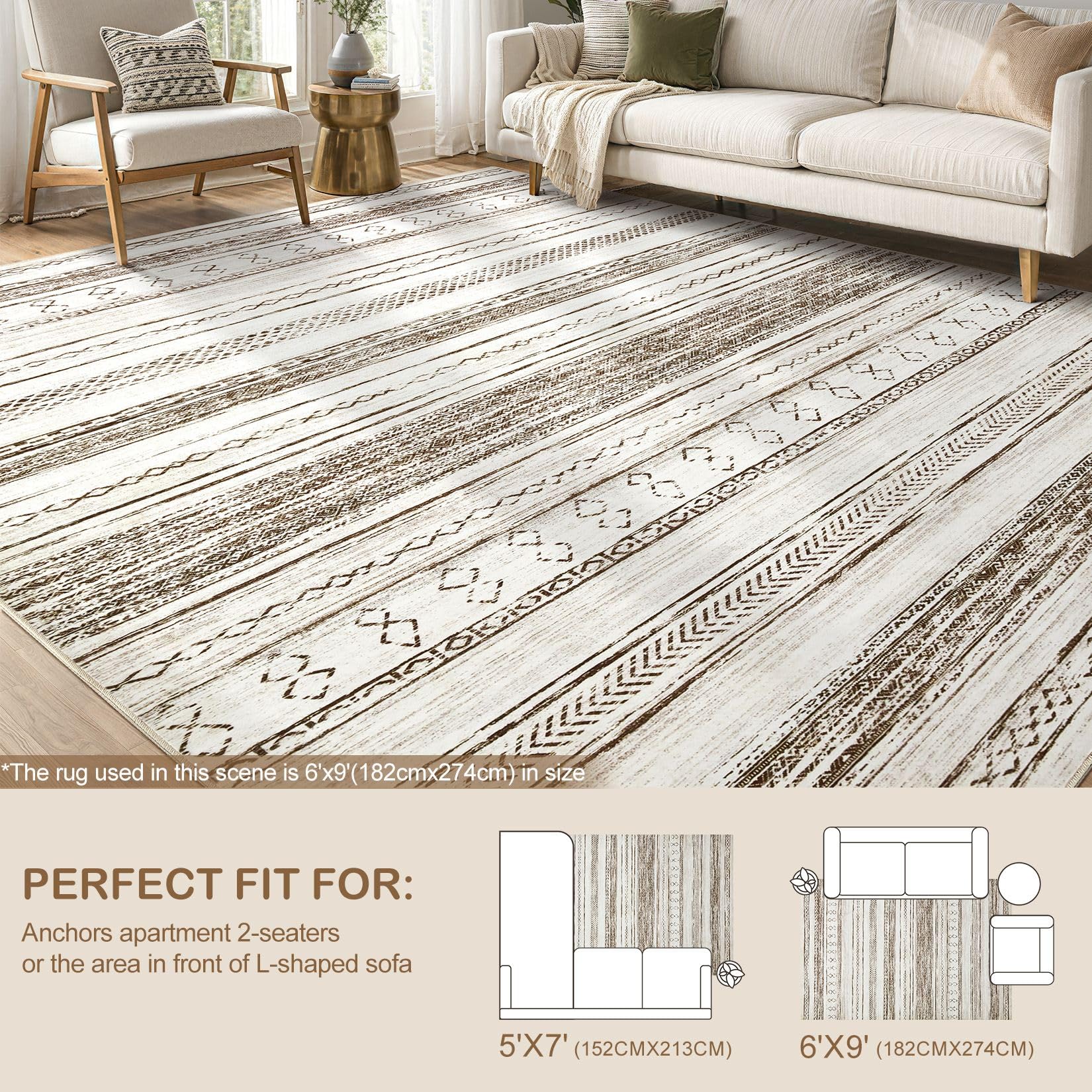 Tortania détails motif bohème démontrant style neutre polyvalent
