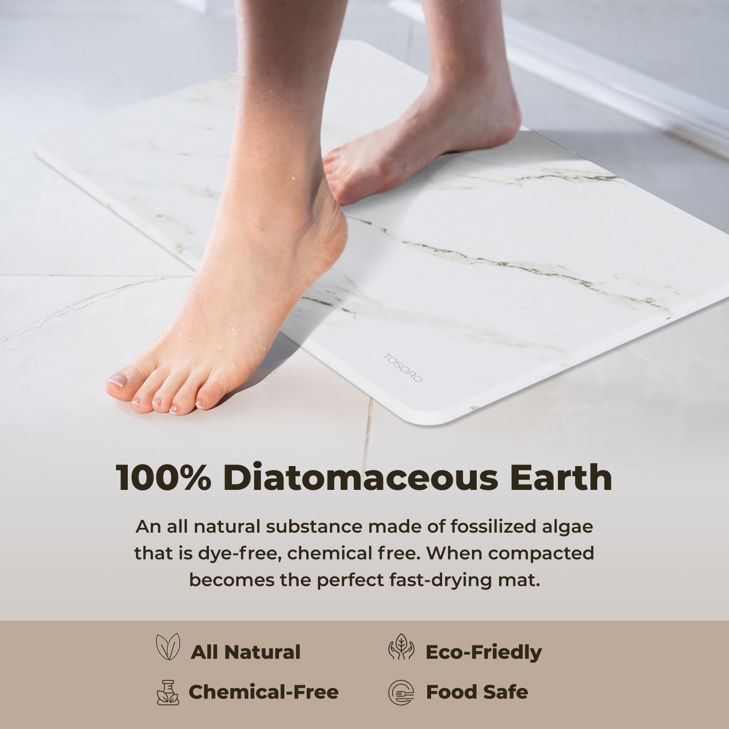 TOSORO tapis en situation sortie de douche sans flaques