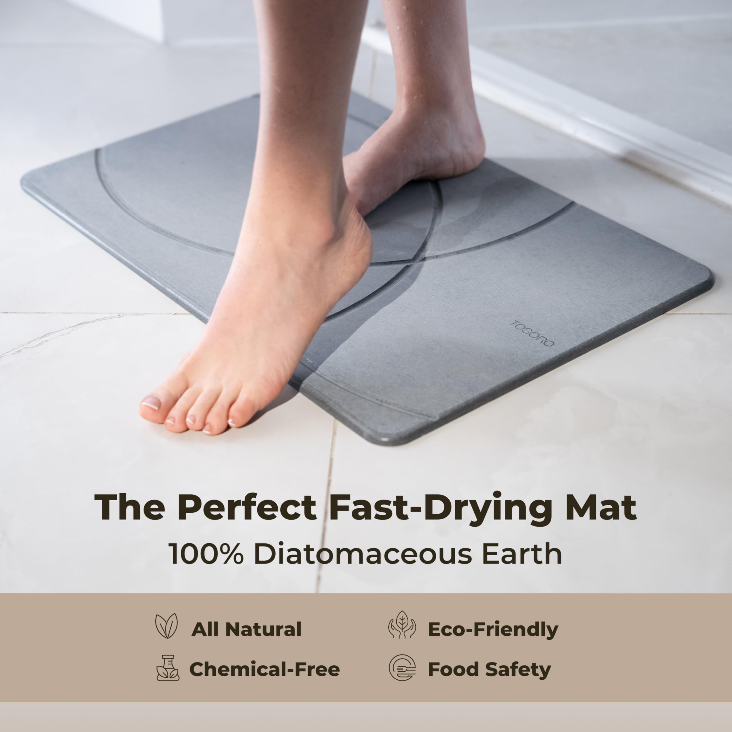 TOSORO tapis en usage sortie de douche réduit sols glissants