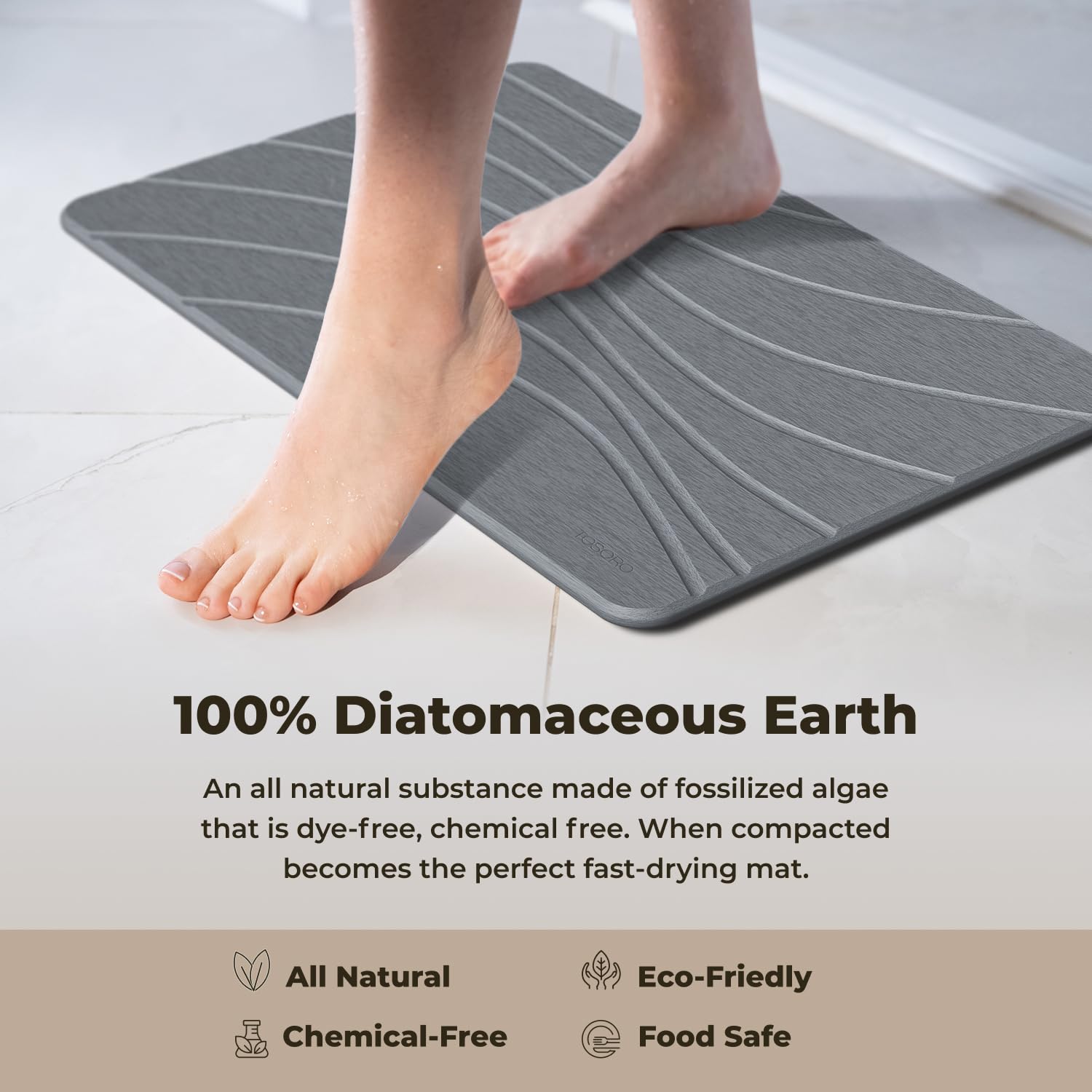 TOSORO tapis en usage à la sortie de la douche réduisant glissades