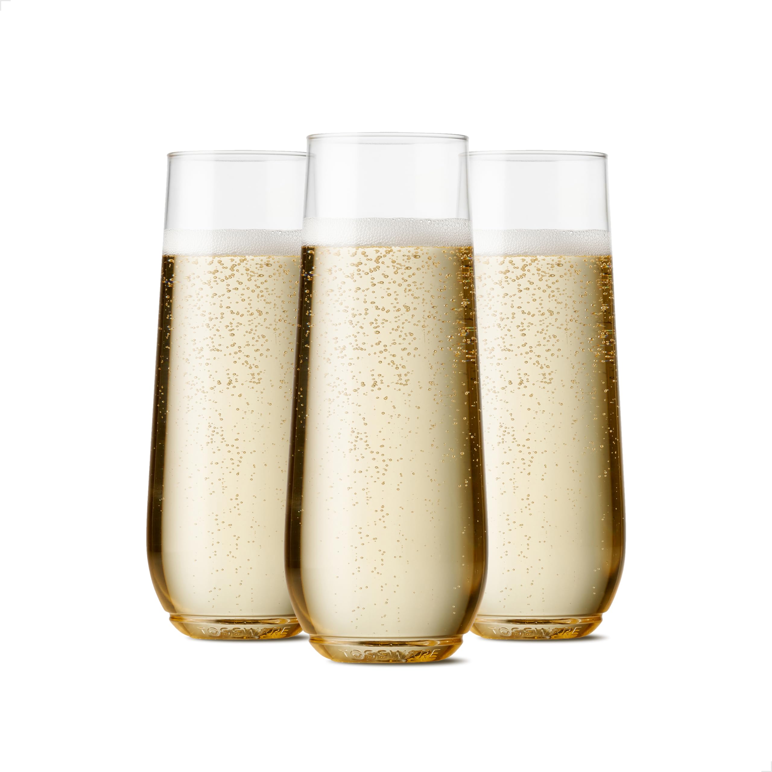 TOSSWARE flûte POP vue de face, esthétique cristal et service raffiné
