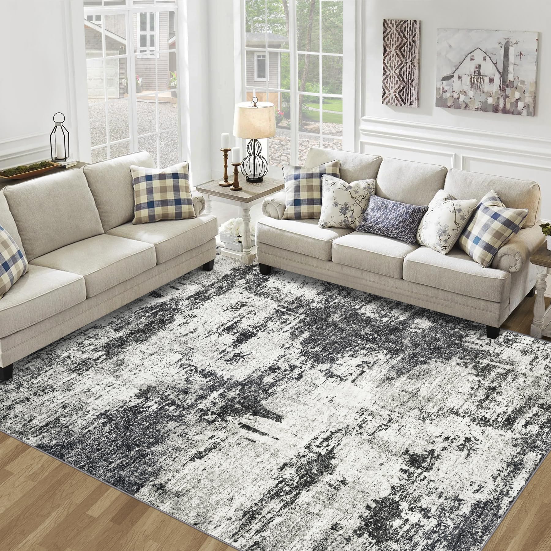 Tosuoka tapis face avant montrant motif abstrait et confort visuel