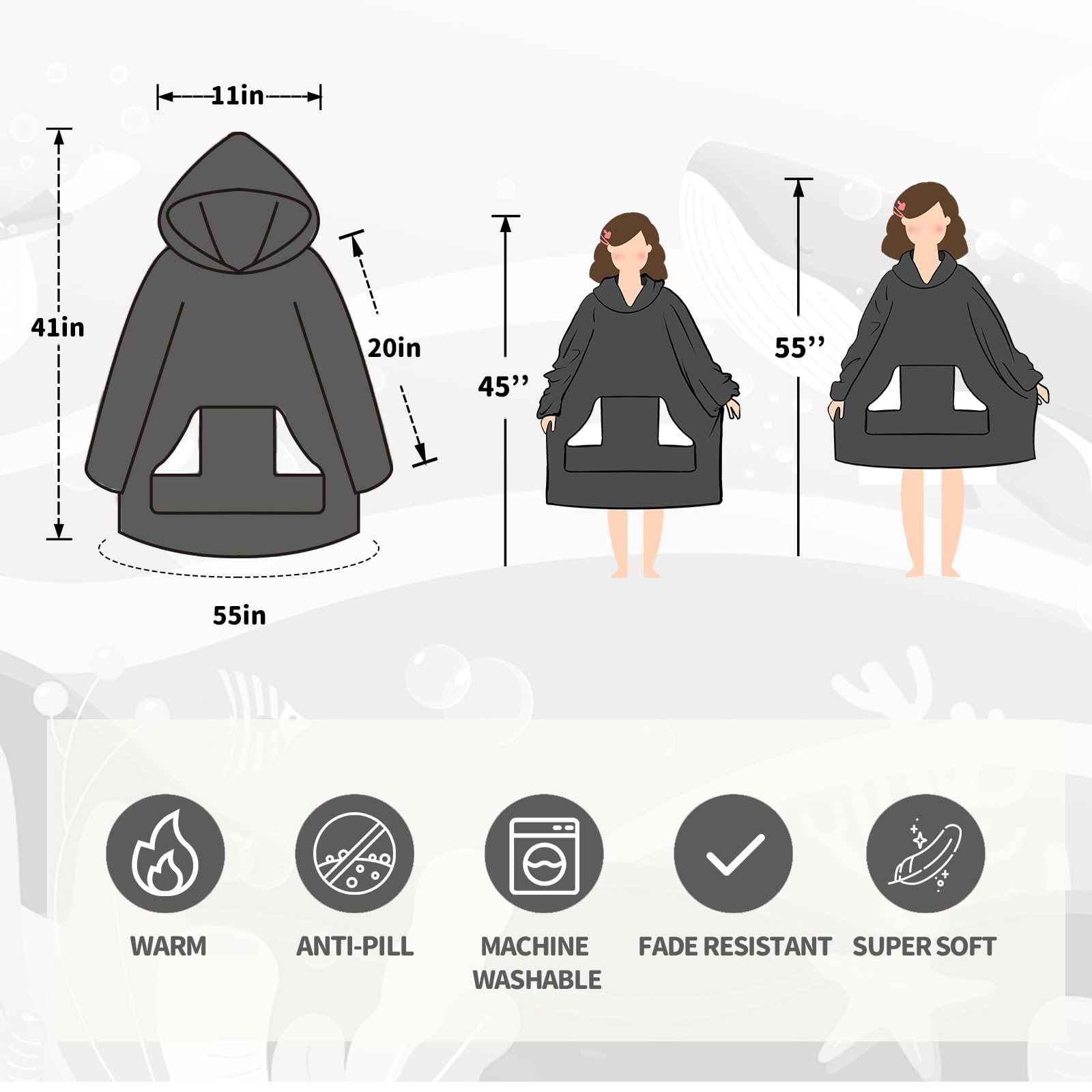 Touchat comparaison taille, ajustement enfant